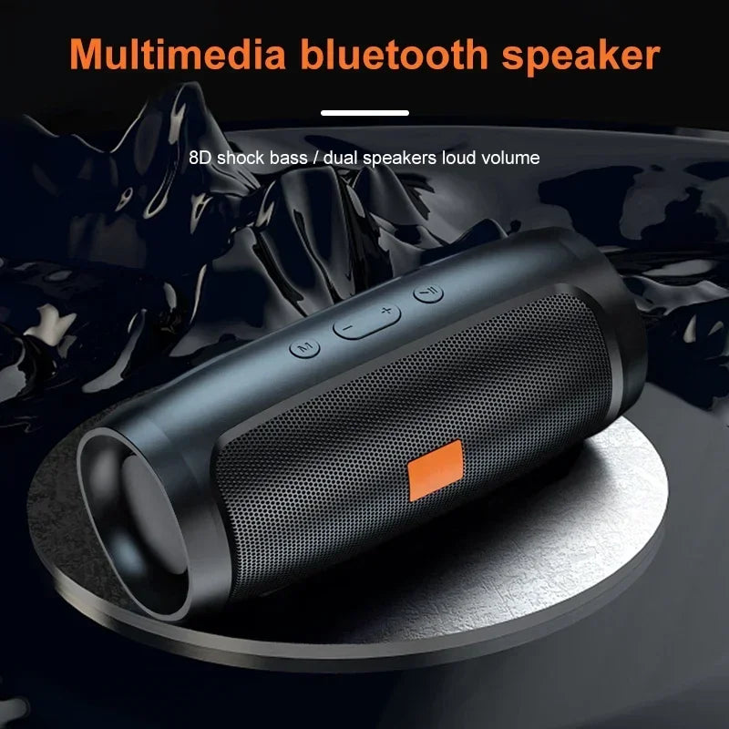 Altavoz Bluetooth con doble altavoz estéreo para exteriores, reproducción TFSB, transmisión de voz FM, subwoofer portátil, altavoz inalámbrico 5.0