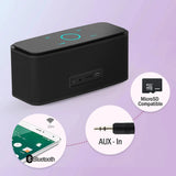 Altavoz Bluetooth DOSS SoundBox, control táctil, sonido HD de 12 W, resistencia al agua IPX5, micrófono integrado, manos libres.