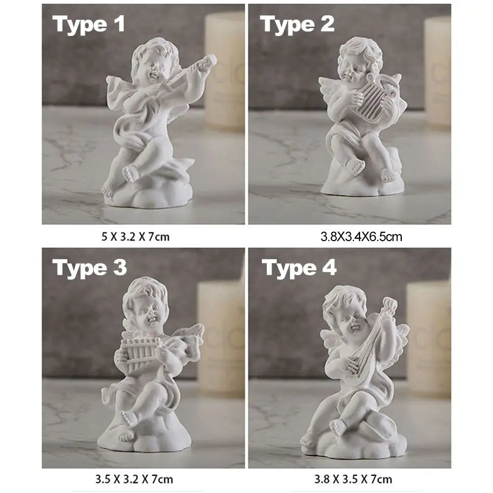 Crafts Desktop Ornament Drawing Practice Greek Mythology Statue Mini Cupid Figurines Plaster Sculpture Angel Gypsum Portraits