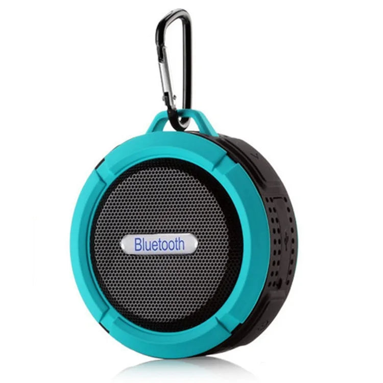 Altavoz Bluetooth inalámbrico impermeable con ventosa para deportes al aire libre, mini subwoofer para ducha, coche, teléfono inteligente, micrófono TF C6