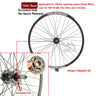 Cruiser Tour Bike Wheelset, Double Deck Rim, Front Wheel Disc, V Brake, Rear Back Wheels, Cassette and Screwed Hub, 36H, 700C