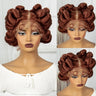 6" Short Cute Handmade Bantu Knotless Braids Wig | Transparent Full Lace