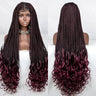 36" 613 Blonde Braided Wig | Lace Front | Baby Hair | Colored Braids