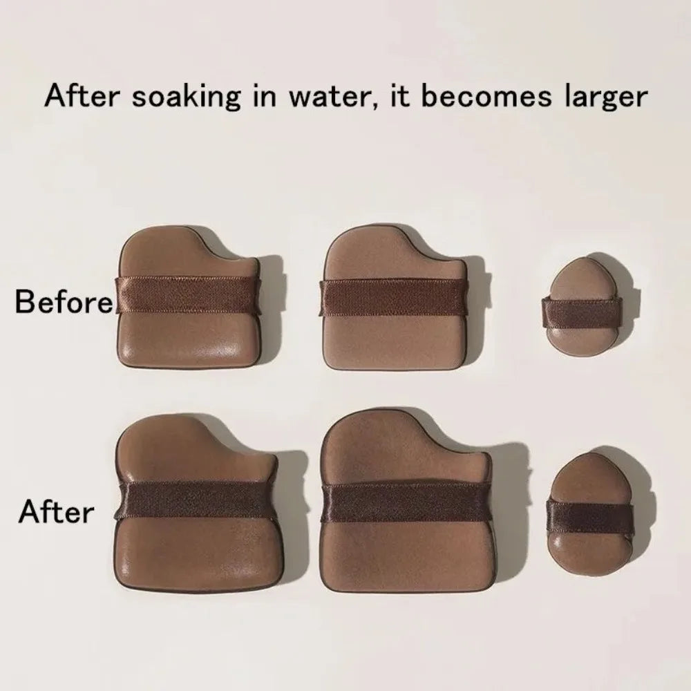 6PCS Chocolate Makeup Blender Cosmetic Puffs Air Cushion Foundation Sponge Loose Powder Puff Fit The Face Cosmetic Beauty Tools
