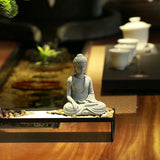 Buddha Stone Statue Little Buddhist Monks Tibetan Buddhism Figurines Zen Garden Ornament Meditation Home Aquarium Decoration