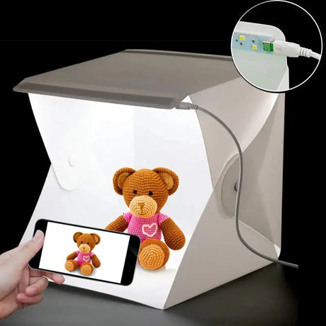 Portable Photobox Softbox Light Folding Box For Photo Studio Photography Double Led Cubes To Take Photos Products Shooting Tent - Lootquake