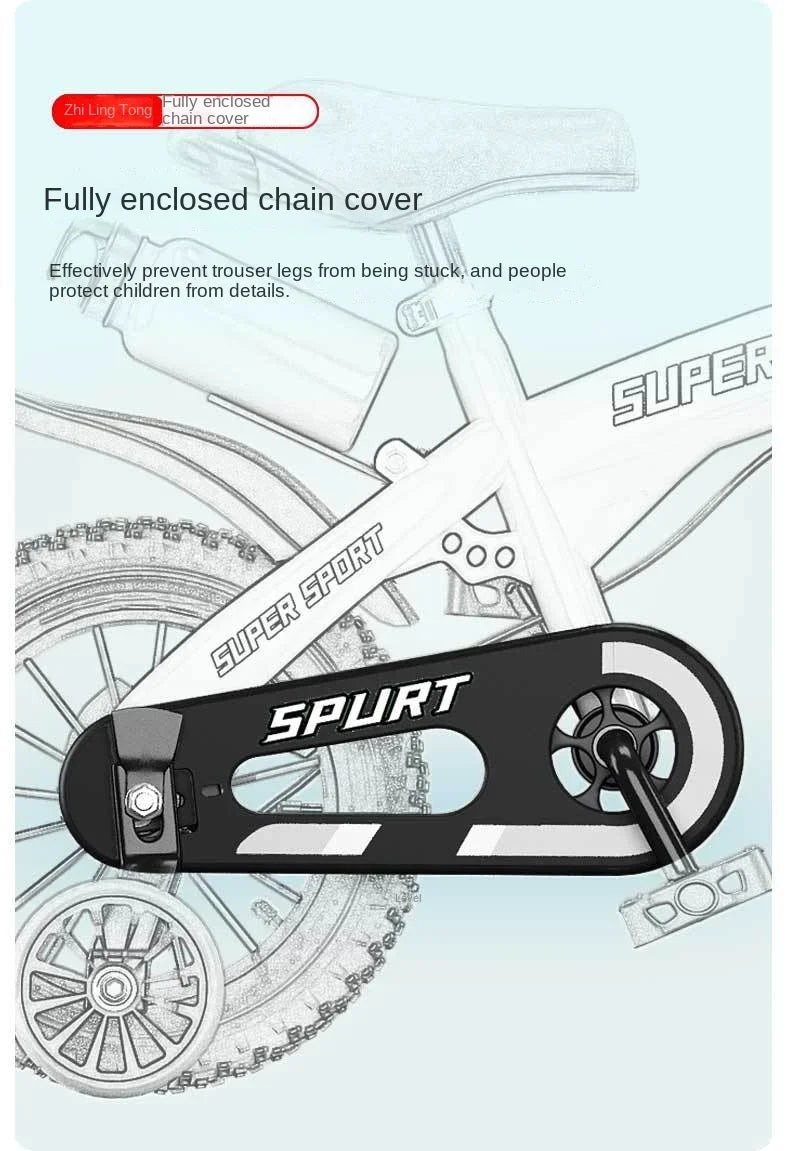 Children's Bicycles for Boys Aged 3-10 Years Old Children Girls Children's Bicycles with Flashing Auxiliary Wheels