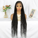 34" Full Lace Braided Wig | Knotless Box Braids | Baby Hair | Kanekalon Synthetic Hair | Black Women