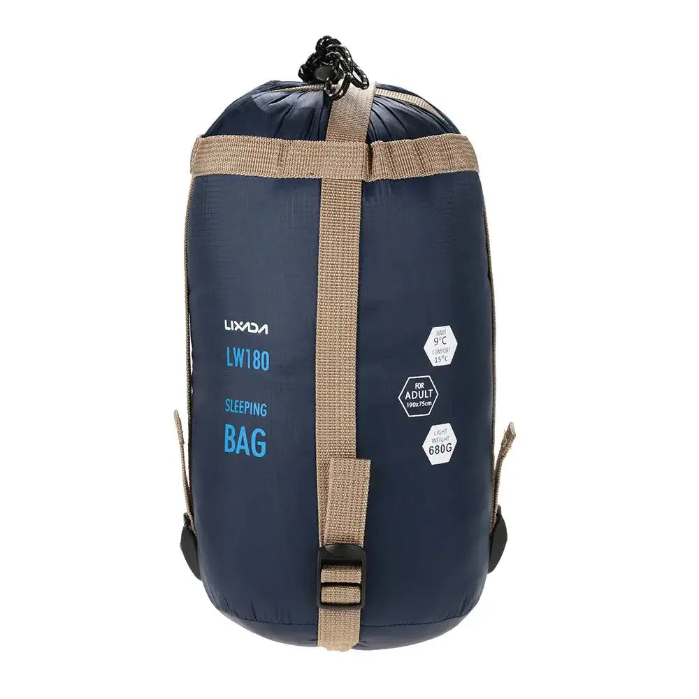 Saco de dormir portátil para exteriores Lixada de 190 x 75 cm, para acampar, viajar, senderismo, multifunción, ultraligero, 680 g, para mochileros.