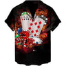 Men's 2024 Casual 3D Shirts Playing Card Printed Fun Shirts Street men's Summer Short Sleeved Clothing Men's Outdoor Clothing - Lootquake