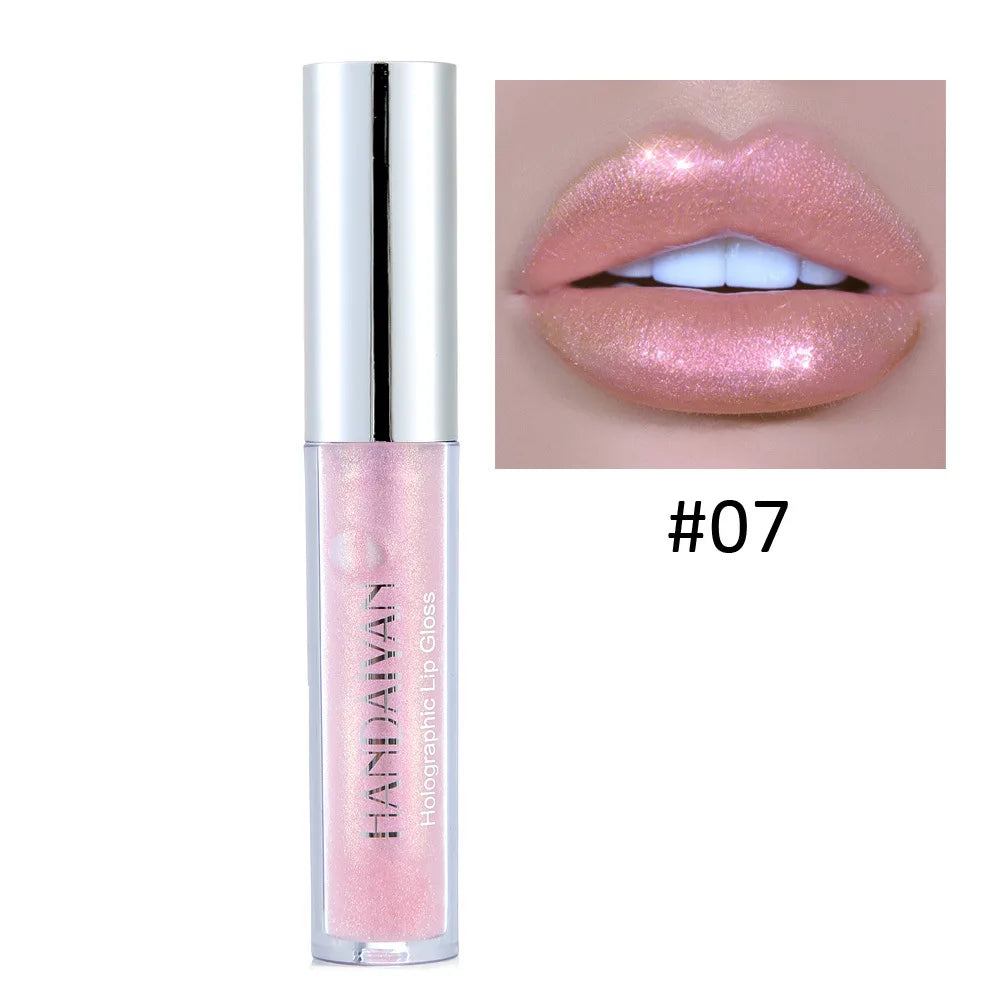 HANDAIYAN Best Seller Glitter Lip Gloss 6colors Moisturizing Mermaid Lip Glaze Waterproof Long Lasting Liquid Lip Stick