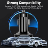 66-250W PD Car Charger QC3.0 Fast Charge with Digital Display 4USB and 2PD Ports for Car Cigarette Lighter Plug
