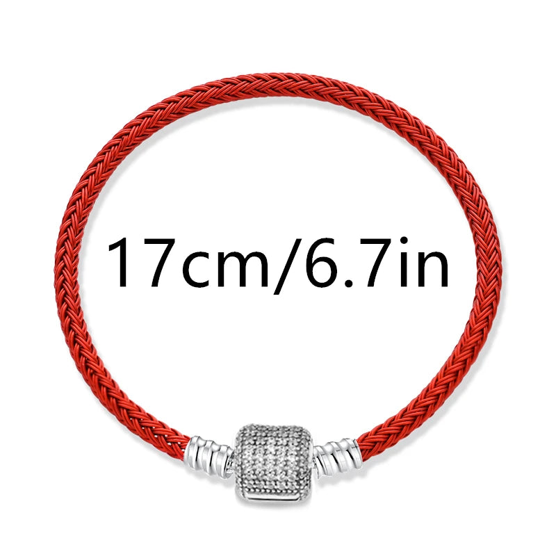 Colgante de plata 925 con forma de serpiente para San Valentín, ideal para pulseras originales de plata de ley 925 para mujer, regalo de joyería DIY.