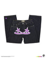 Streetwear Jeans Y2K Men Women Clothes Harajuku Hip Hop Letter Embroidered Vintage Blue Baggy Jeans High Waist Wide Leg Trousers - Lootquake