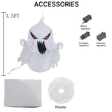 3.4FT Halloween Party Holiday DIY Decorations Ghost Model Blow Up Holiday Party Decor Indoor Courtyard Yard Garden Lawn Decors