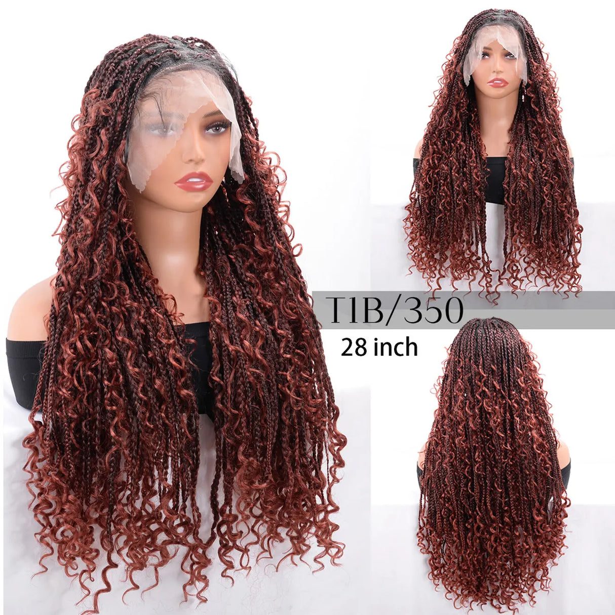 Bohemian Box Braids Full Lace Wig | Knotless | Twist Braids | Synthetic Lace Front