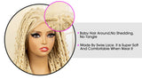 613 Blonde Knotless Boho Braids Wig | Full Lace | Baby Hair | Kanekalon Synthetic