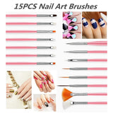 LINMANDA Nail Dotting Tools Nail Art Brushes Set Gel Polish Acrylic Nail Brus Nail Design Tools Nail Brushes for Nail Art