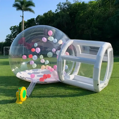 Inflatable bubble house PVC tent includes blower/protective carpet/PVC repair glue/air pump/colorful balloons/free shipping - Lootquake