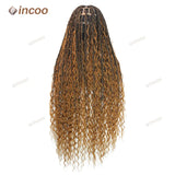 36" Boho Curly Box Braided Lace Wig | Knotless Cornrows | Synthetic Braids for Black Women