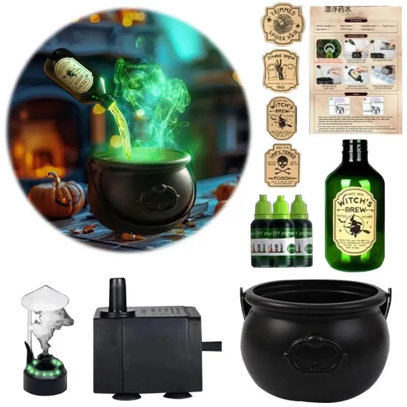 Halloween Black Bowl Magic Float Bottle And Diffuser Horror House Decoration Hocus Pocus Party Scary Props Halloween Decor