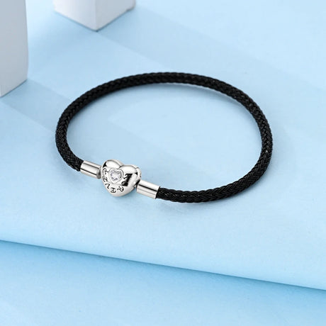VAMO Original Sparking Zircon Heart Bracelet Real 100% 925 Sterling Silver Fit Brand Charm Beads Fashion Women Bracelet Jewelry - Lootquake