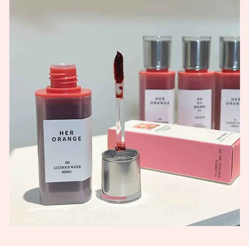 HERORANGEYingrun YueguangLip Gloss Non-stick Cup Lipstick Long-lasting Waterproof Lipstick Matte Lip Glaze Affordable Lipstick