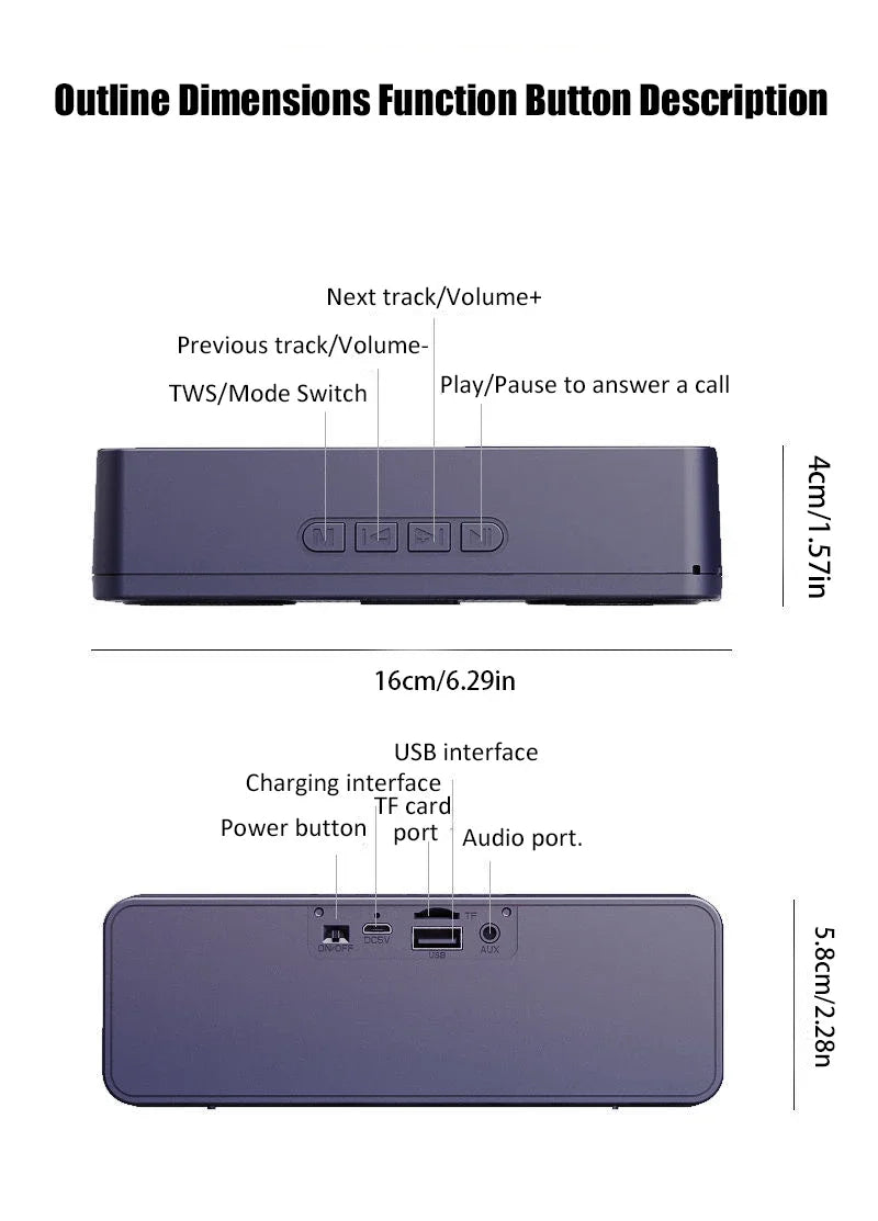 Altavoz inteligente creativo inalámbrico Bluetooth S18, audio para teléfono móvil, computadora, subwoofer para exteriores, radio conveniente