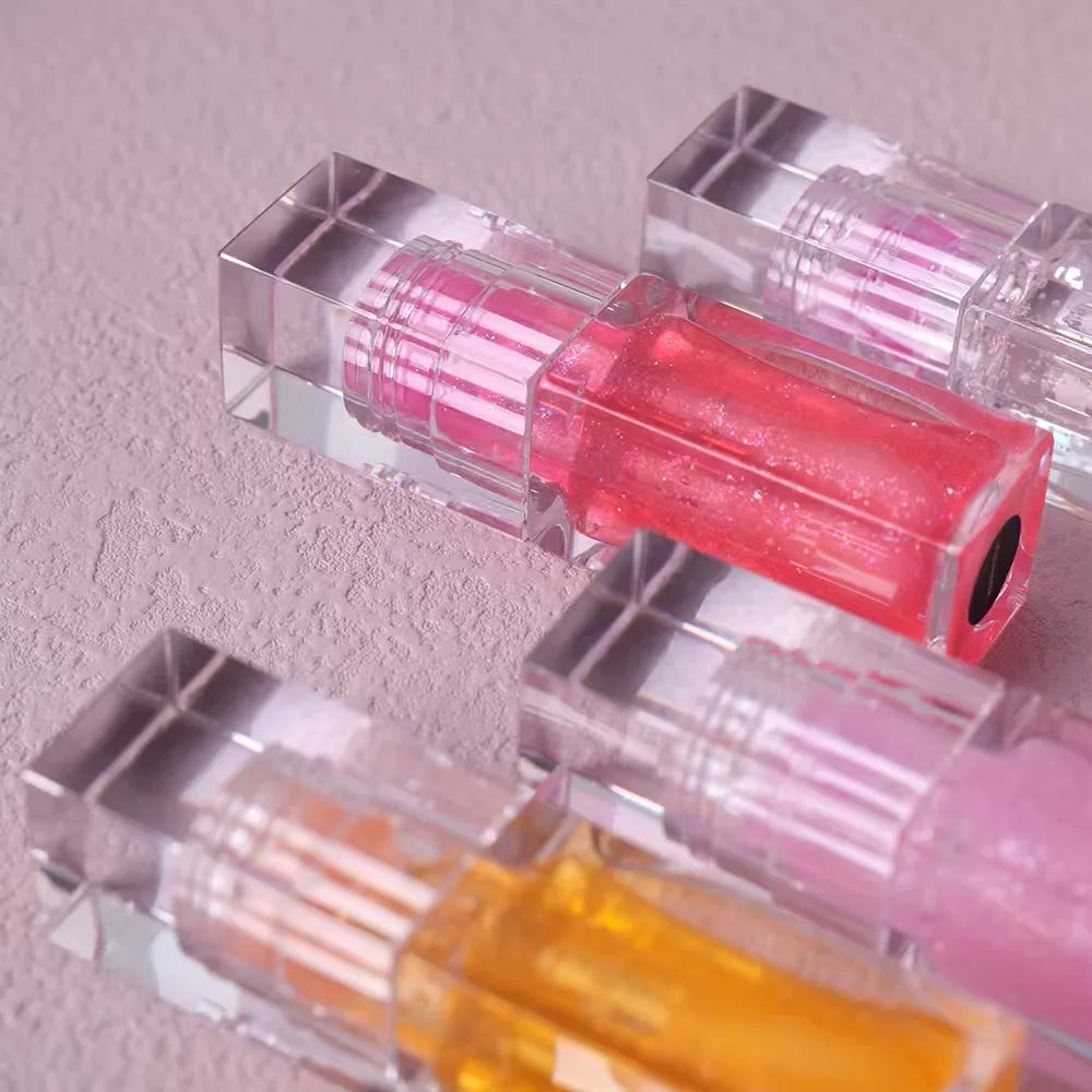 Private Label Clear Lipgloss Full Color Makeup Plumping Lip Oil Moisturizing Waterproof Lasting Lip Gloss Cosmetics Custom Bulk