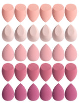 30 Beauty Eggs (Esponjas de Maquillaje) Esponja de Belleza Mixta para Base de Maquillaje, Líquida, en Crema y en Polvo Sin Impurezas, Multicolor C