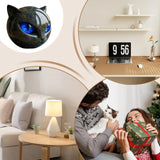 Sculpture en pierre de chat noir de luxe, sculpture en pierre de chat noir, statues de chat, décoration d'intérieur pour bureau, Halloween, chambre à coucher, bibliothèque