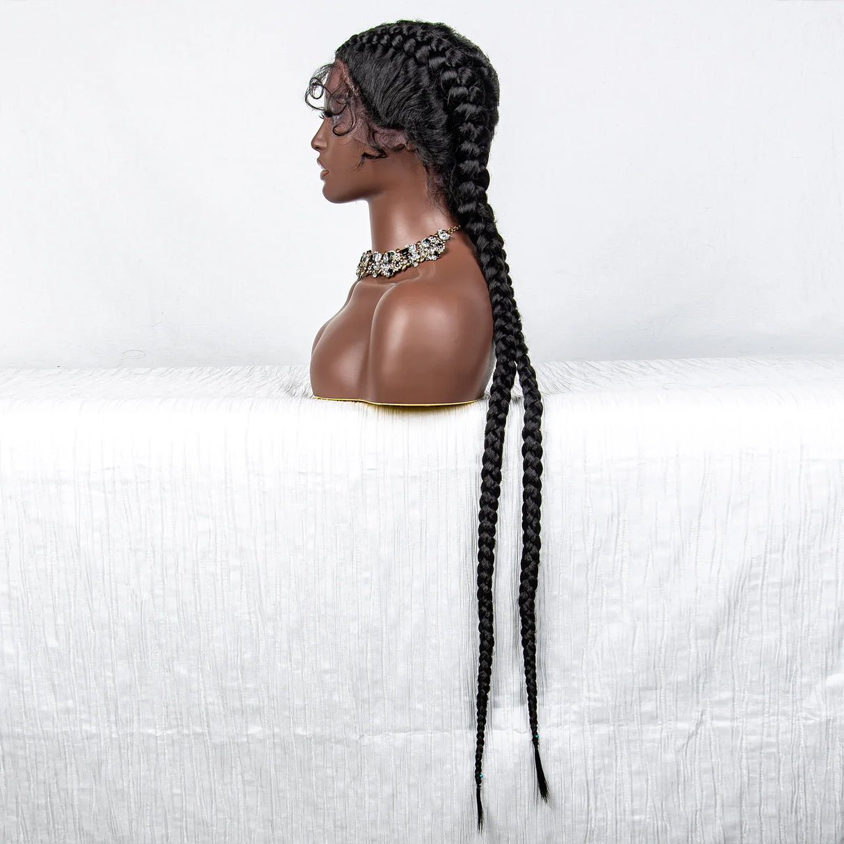 36" Twist Braided Wig | Lace Front | Natural Color | Clearance Sale