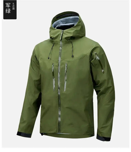 Jacket Men's Sports Casual Soft-shell Zipper Pocket Water Repellent Windbreaker New Autumn Functional Camping Hooded Raincoat - Lootquake