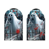 Halloween Ghost Hologram Mirror Spooky Haunted Wall Decoration Novelty White Ghost Illusion Mirror Scary Party Prop Home Decor