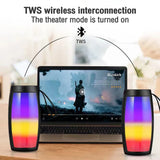Altavoces inalámbricos Bluetooth S12, potente caja de sonido portátil, subwoofer, audio para coche, reproductor de MP3 de graves, sistema de sonido con luces LED