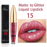 Diamond Shimmer Pearlescent Lip Gloss Waterproof Long Lasting Non-stick Cup Matte Glitter Liquid Lipstick Lip Glaze Lips Make Up