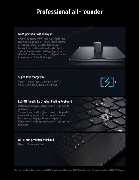 Lenovo Legion Y9000P Gaming E-Sports Laptop 2024  RTX 4060 Intel i9-14900HX 16" 16/32/64G RAM 1/2T SSD 2.5K 240Hz Notebook PC - Lootquake
