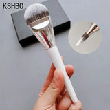 KSHBO Brocha de maquillaje superfina para base de maquillaje, corrector, crema, base líquida, base facial, brocha profesional para base, herramientas de maquillaje