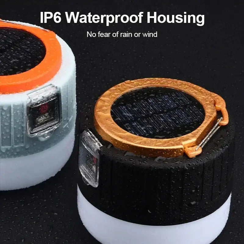 Powerful Solar LED Camping Lamp Waterproof Portable Lanterns Emergency Lights For BBQ Hiking USB Rechargeable Tent Lanterns - Lootquake