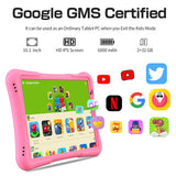 PRITOM 10 inch Kids Tablet Android 12 Tabletas 32GB, Quad-Core, 6000mAh, Large HD IPS Display, WiFi 6, Dual Camera, Bluetooth,