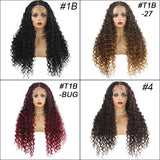 24" Boho Box Braids Lace Frontal Wig | Deep Wave Goddess Braids | Curly Ends | Black Full Lace Synthetic Wig