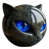 Sculpture en pierre de chat noir de luxe, sculpture en pierre de chat noir, statues de chat, décoration d'intérieur pour bureau, Halloween, chambre à coucher, bibliothèque