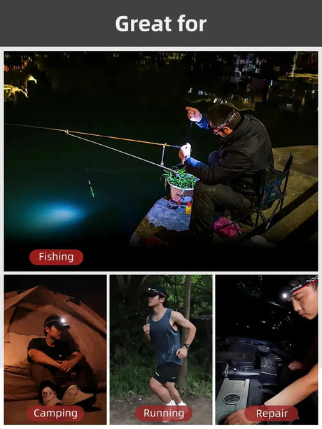 Klarus HM3 Headlamp Portable Mini USB Rechargeable Head Flashlight LED Head Light for Fishing Camping Torch Headlights - Lootquake