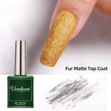 Vendeeni - Esmalte de uñas en gel con efecto mate brillante, capa superior de terciopelo afelpado, UV LED, 15 ml