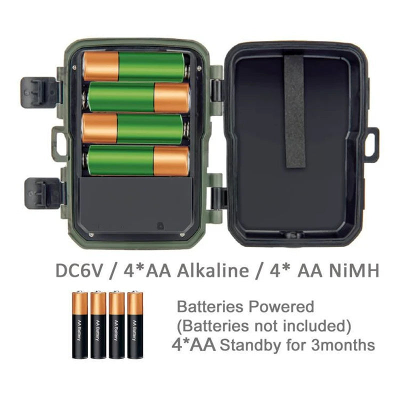 Cámara de caza de 24 MP y 1080P para exteriores, vigilancia, visión nocturna, trampas fotográficas