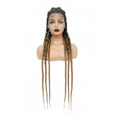 36" Jumbo Dutch Twins Cornrow Braided Lace Front Wig | Full Lace | Synthetic Crochet Hair | Black Women