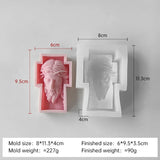 Portrait Face Silicone Mold Jesus Sculpture Cross Aroma Candle Resin Plaster Ornament Mold Home Decor Crafts Making Mould