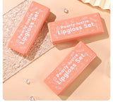 Pearlescent Liquid Lipstick Set 10pcs Waterproof Long Wearing Lip Gloss Shiny Moisturizing Non Fade Mini Lip Glaze makeup