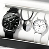 2PCS Set Couple Fashion Casual Leather Watches Ladies Simple Dial Quartz Wristwatches Dress Clock Montre Femme - Lootquake