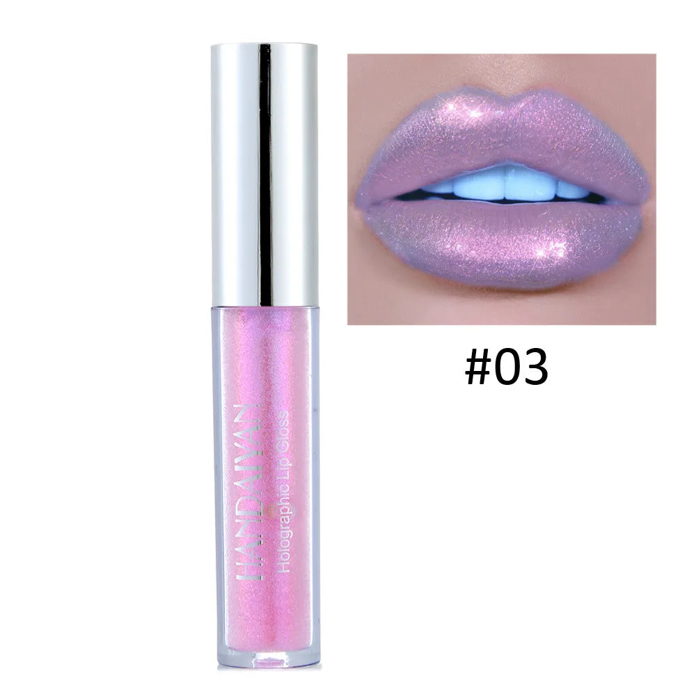 HANDAIYAN Best Seller Glitter Lip Gloss 6colors Moisturizing Mermaid Lip Glaze Waterproof Long Lasting Liquid Lip Stick